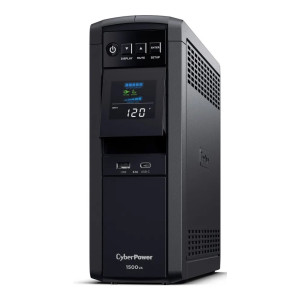 CyberPower CP1500PFCLCD Mini-Tower UPS, UL Rated, Energy Star certified, 12× NEMA 5-15R